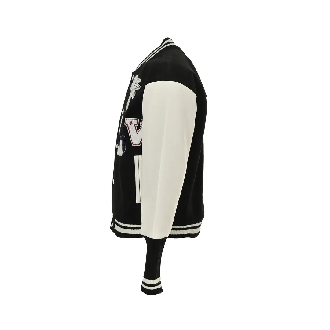 Louis Vuitton/Louis Vuitton 24Fw Pegasus towel embroidered baseball jacket